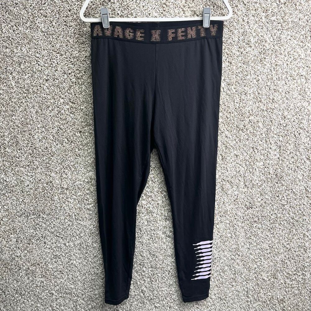 Savage x Fenty Leggings Womens XL Black High-Rise Forever Savage Jersey Athletic